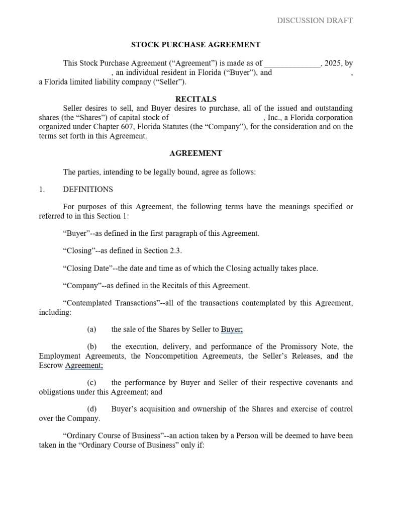 Business Buy Sell Corporate Entity Formation Agreement Contract Closing Attorney Lawyer