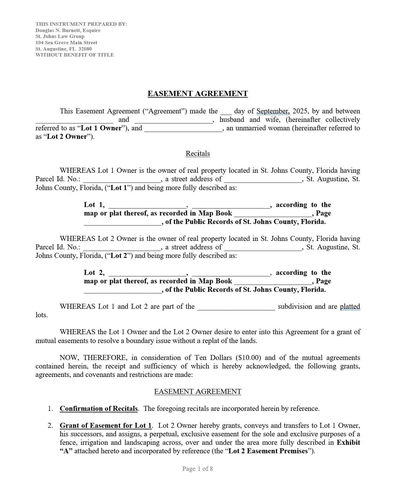 Easement Agreement Attorney